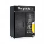 MINI CAMARA DE BEBIDAS 2 PORTAS GMCB-2P PR GELOPAR 220V